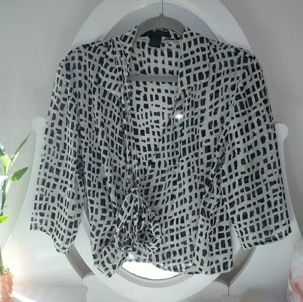 100% Silk Sheer Wrap Top